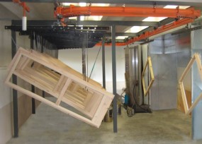 Manual or automatic single-rail conveyor