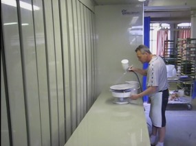 Painting booth dry made in non stick plastic material